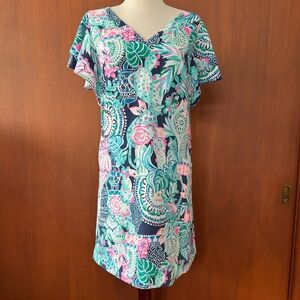 Lilly Pulitzer Turquoise, Pink & Navy Dress
